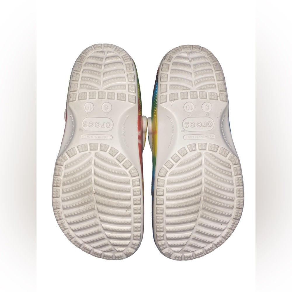 Unisex vibrant and Colorful Rainbow colors Tie-Dye CROCS men’s 8 women’s 10 - Picture 6 of 6